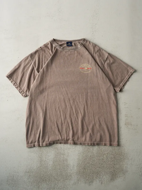 Vintage 04' Washed Brown Balmorhea State Park Tee (L) sold by Rebalance Vintage