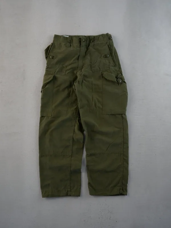 Vintage 90s Green Army Parachute Cargo Pants (28x28) sold by Rebalance Vintage
