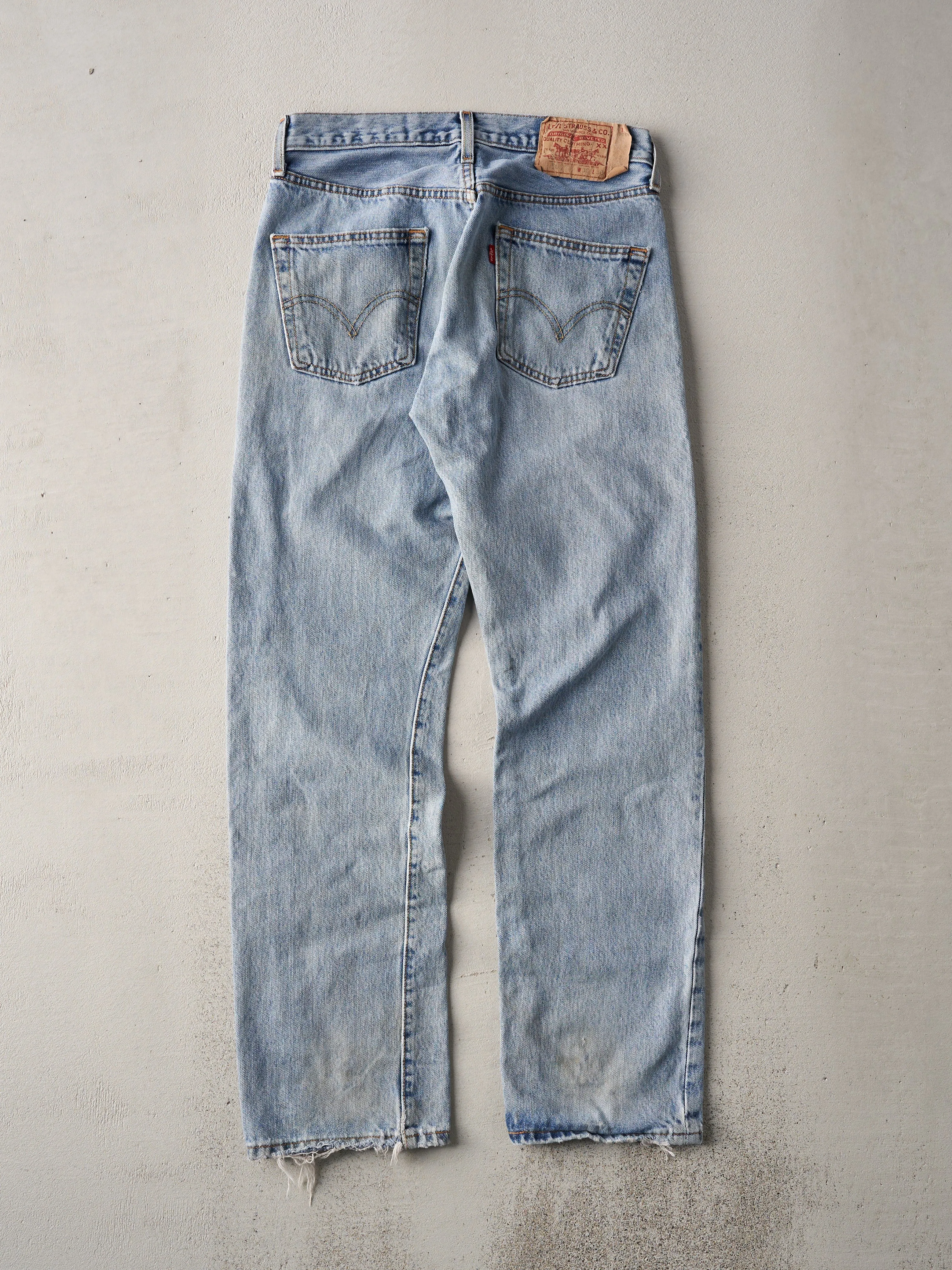 Vintage 90s Light Wash Levi 501s Denim Jeans (29x30) sold by Rebalance Vintage product image thumbnail 2
