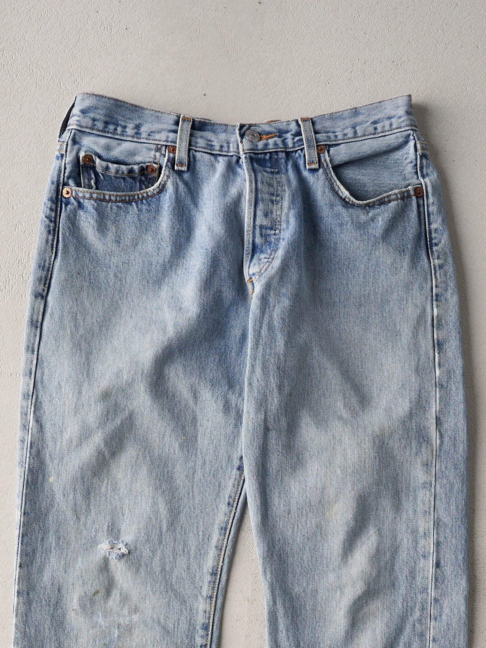 Vintage 90s Light Wash Levi 501s Denim Jeans (29x30) sold by Rebalance Vintage product image thumbnail 3