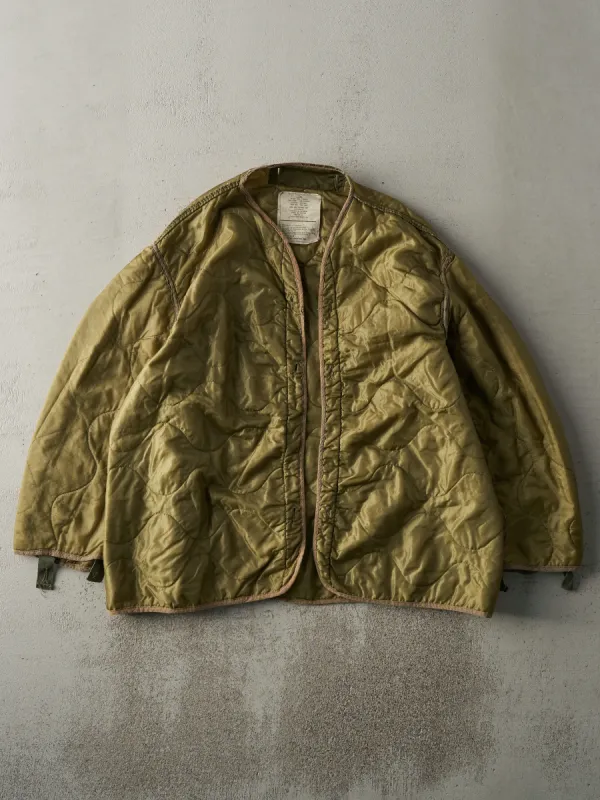 Vintage 90s Olive Green Army Liner Jacket (L) sold by Rebalance Vintage