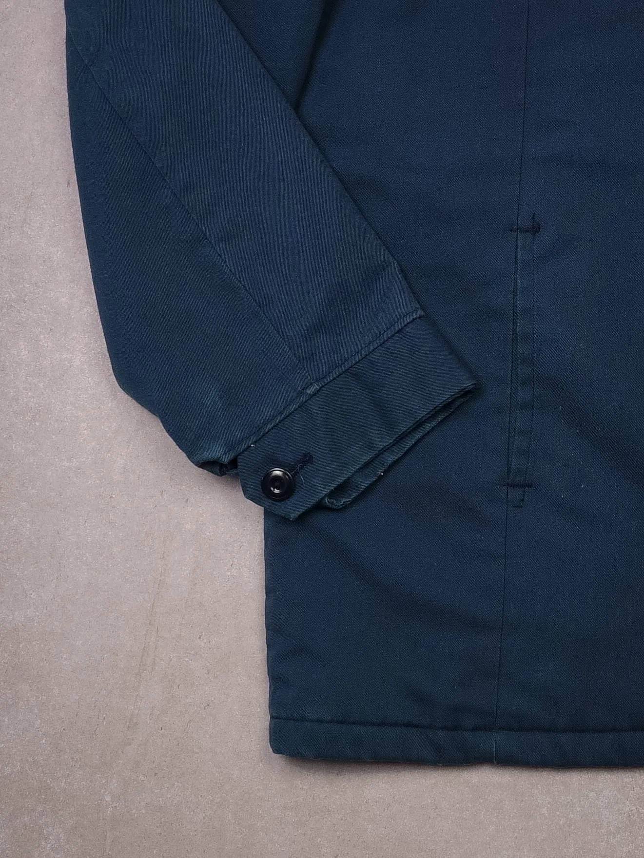 Vintage 70s Blank Navy Blue Workwear Jacket (L) sold by Rebalance Vintage product image thumbnail 3