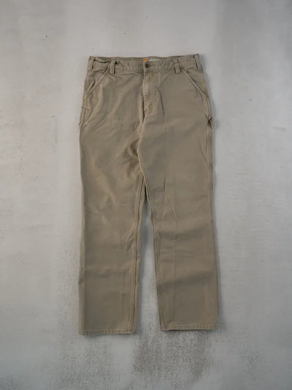 Vintage Y2k Khaki Carhartt Workwear Carpenter Pants (36x32) sold by Rebalance Vintage