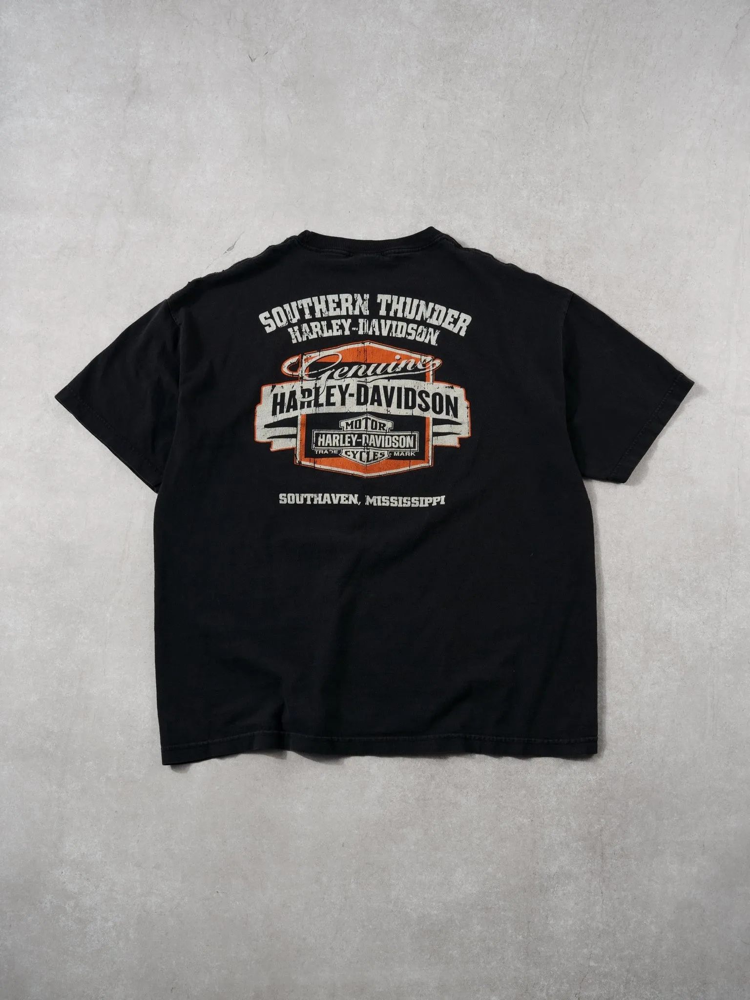 Vintage 90s Black Harley Davidson Ride Hard Mississippi Tee (L) sold by Rebalance Vintage product image thumbnail 2