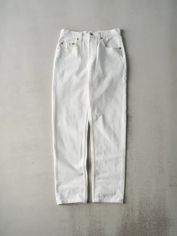 Vintage 90s White Levi's 501 Denim Pants (29x31) sold by Rebalance Vintage