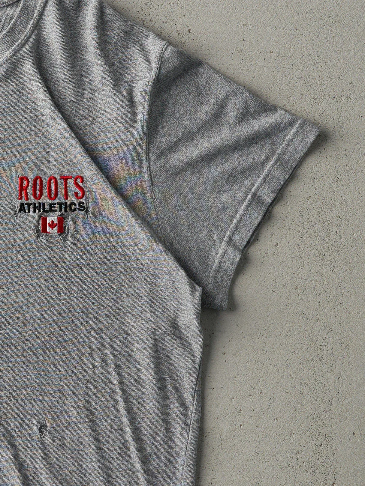 Vintage Y2K Grey Roots Athletics Embroidered Tee (M) sold by Rebalance Vintage product image thumbnail 3