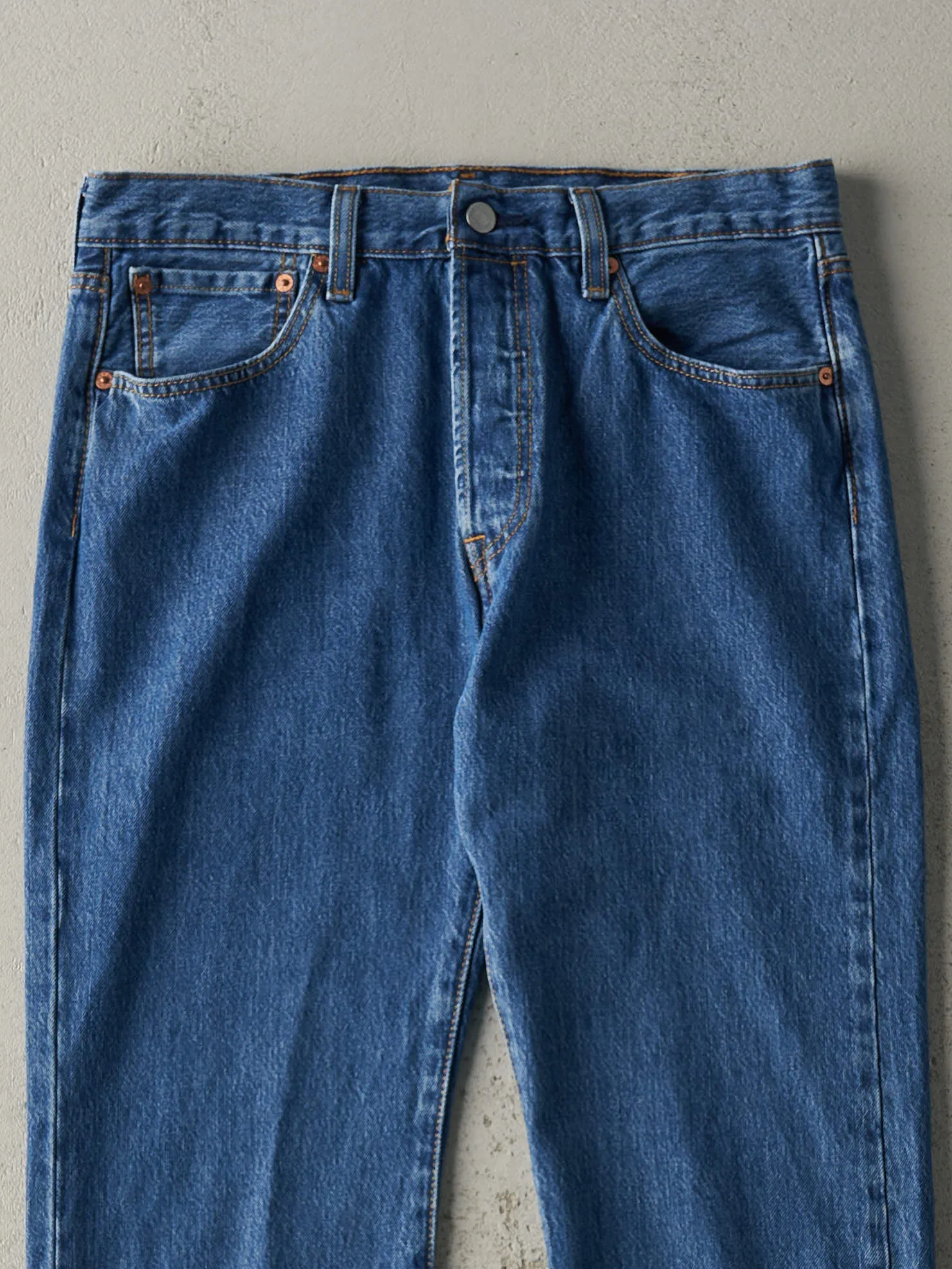 Vintage Y2K Dark Wash Levi's 501 Jeans (33x29) sold by Rebalance Vintage product image thumbnail 3