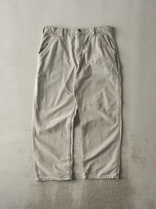 Vintage Y2K Beige Dungaree Fit Carhartt Lightweight Carpenter Pants (36x29.5) sold by Rebalance Vintage