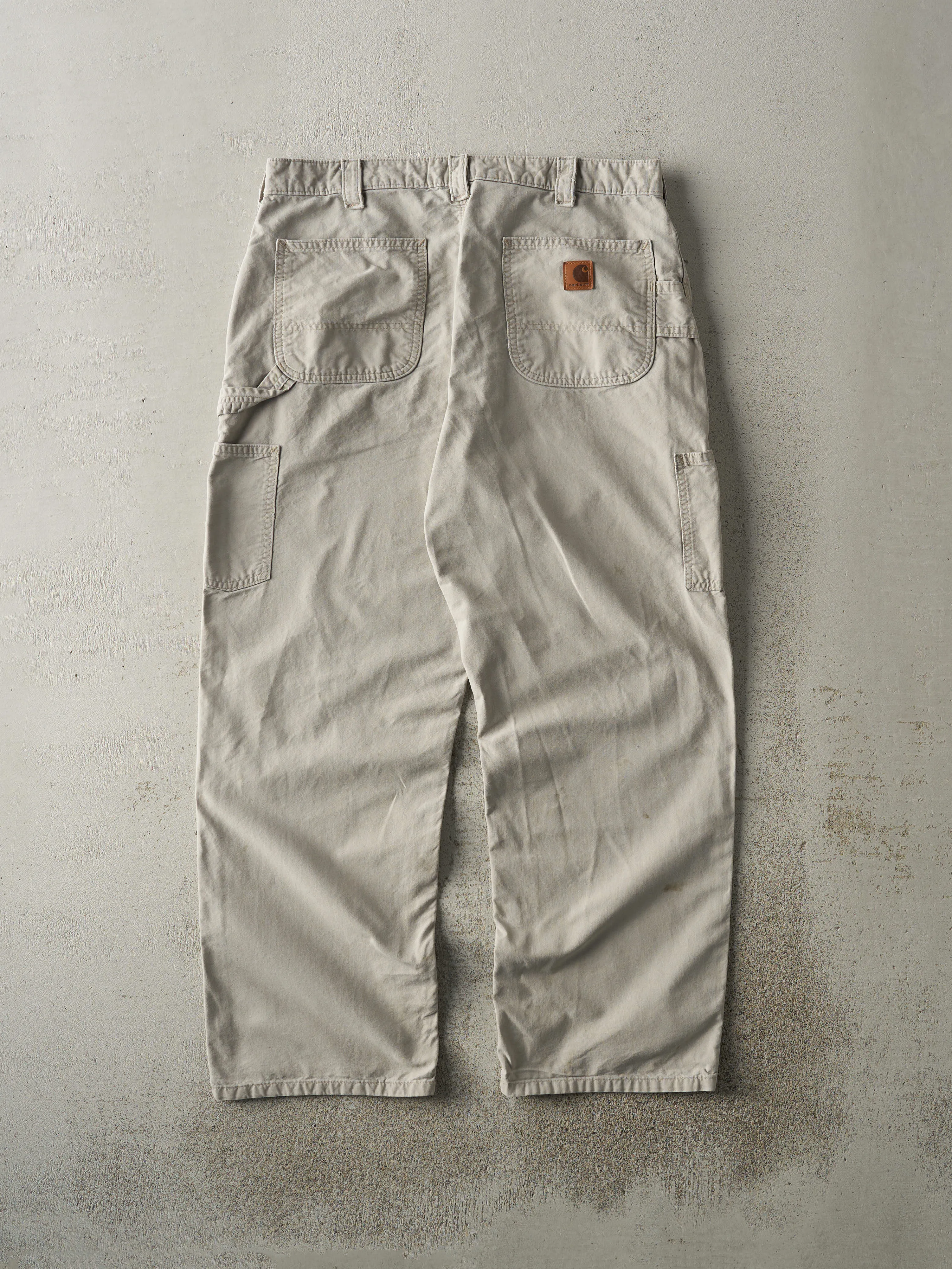 Vintage Y2K Beige Dungaree Fit Carhartt Lightweight Carpenter Pants (36x29.5) sold by Rebalance Vintage product image thumbnail 3