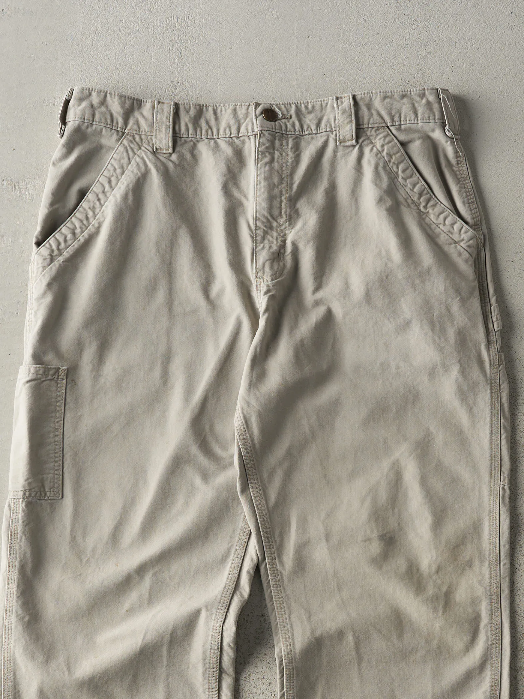 Vintage Y2K Beige Dungaree Fit Carhartt Lightweight Carpenter Pants (36x29.5) sold by Rebalance Vintage product image thumbnail 4