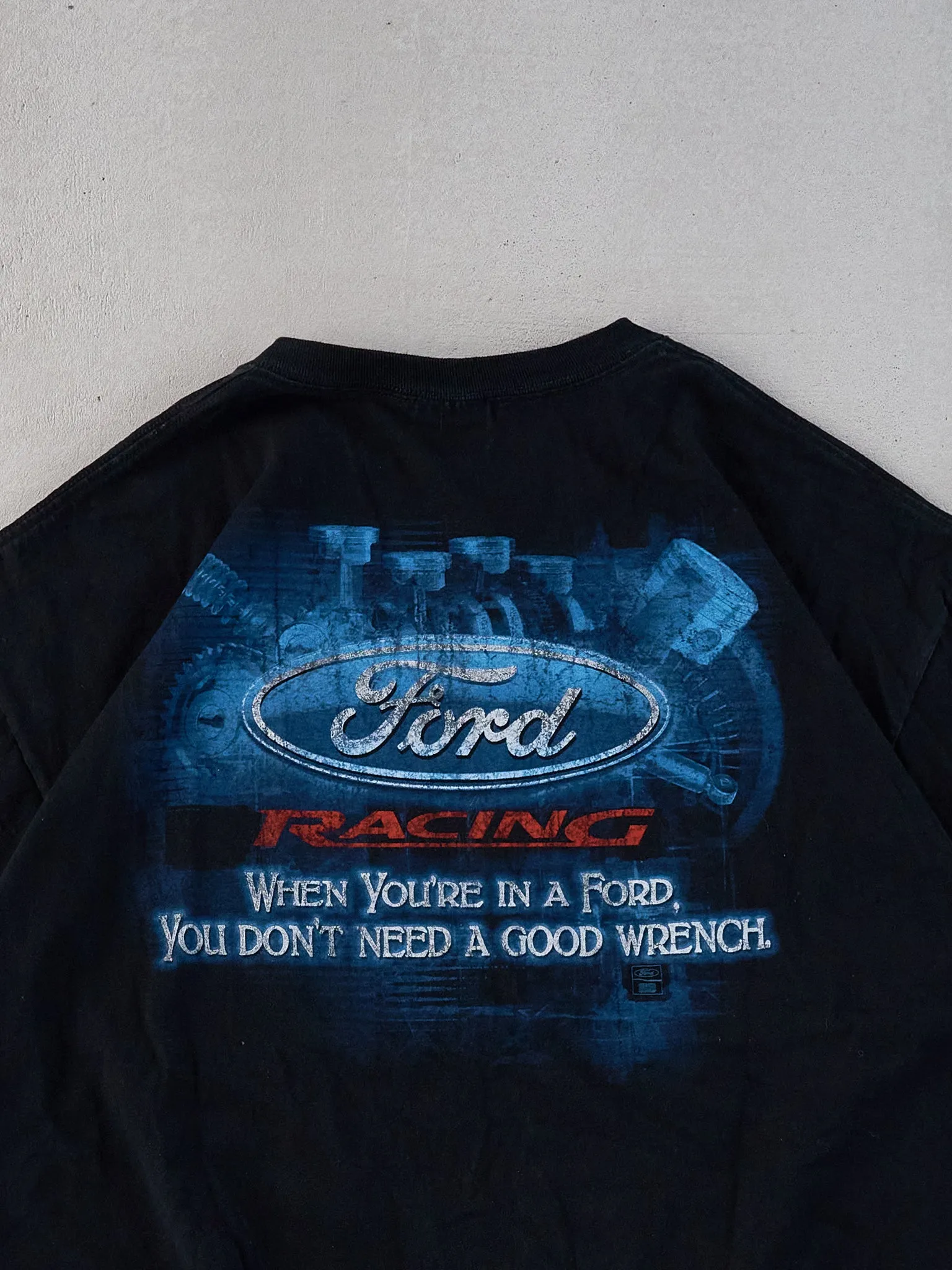 Vintage Y2k Black Ford Racing Graphic Tee (L) sold by Rebalance Vintage product image thumbnail 4