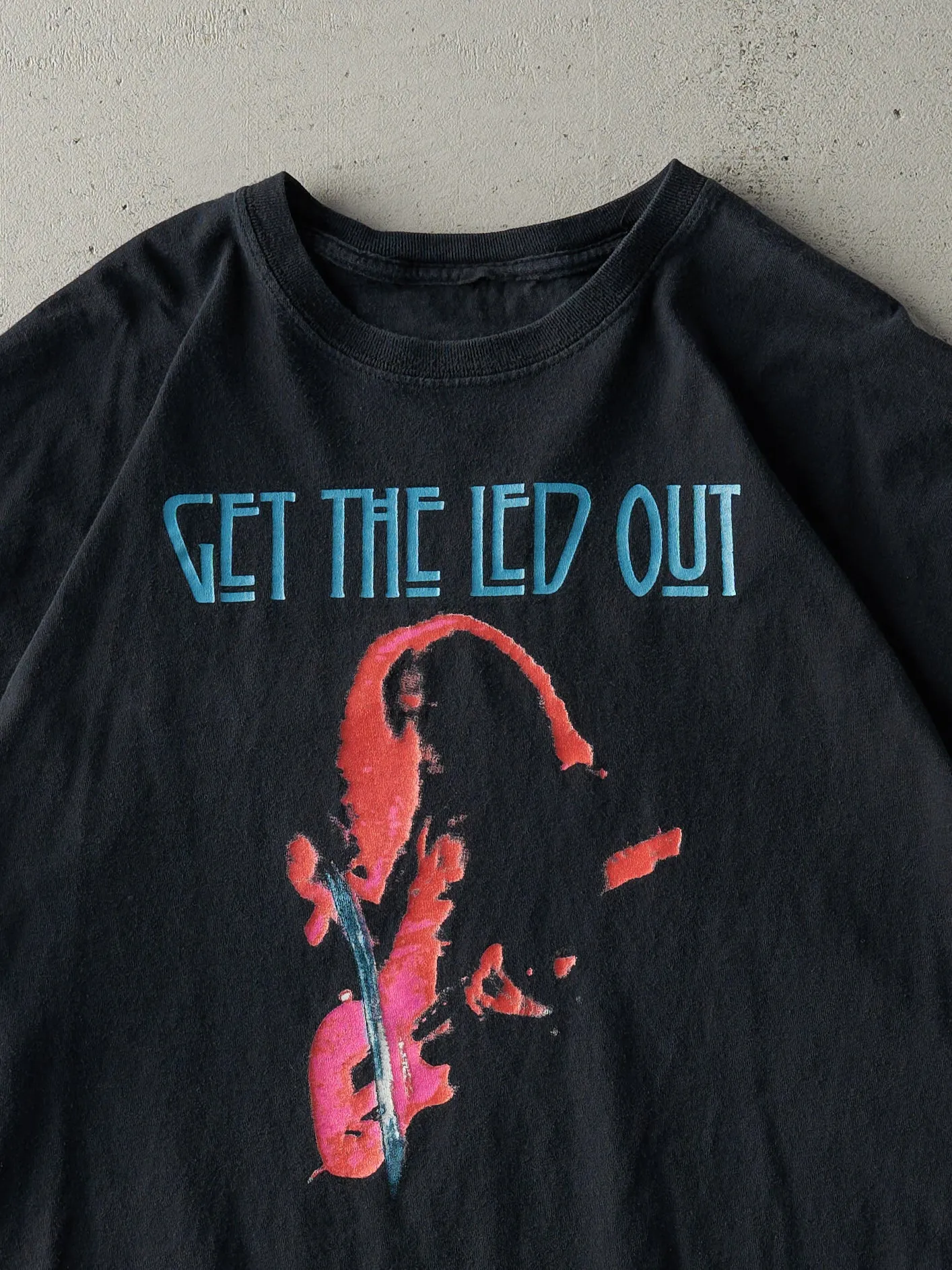 Vintage Y2K Black Jimmy Page "Get The Led Out" Tee (L) sold by Rebalance Vintage product image thumbnail 2
