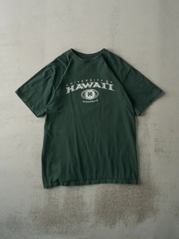 Vintage 90s Forest Green University of Hawaii Basketball Tee (M) sold by Rebalance Vintage