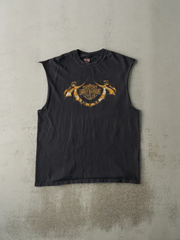 Vintage 06' Black El Paso, Texas Harley Davidson Cut Off Tee (L) sold by Rebalance Vintage