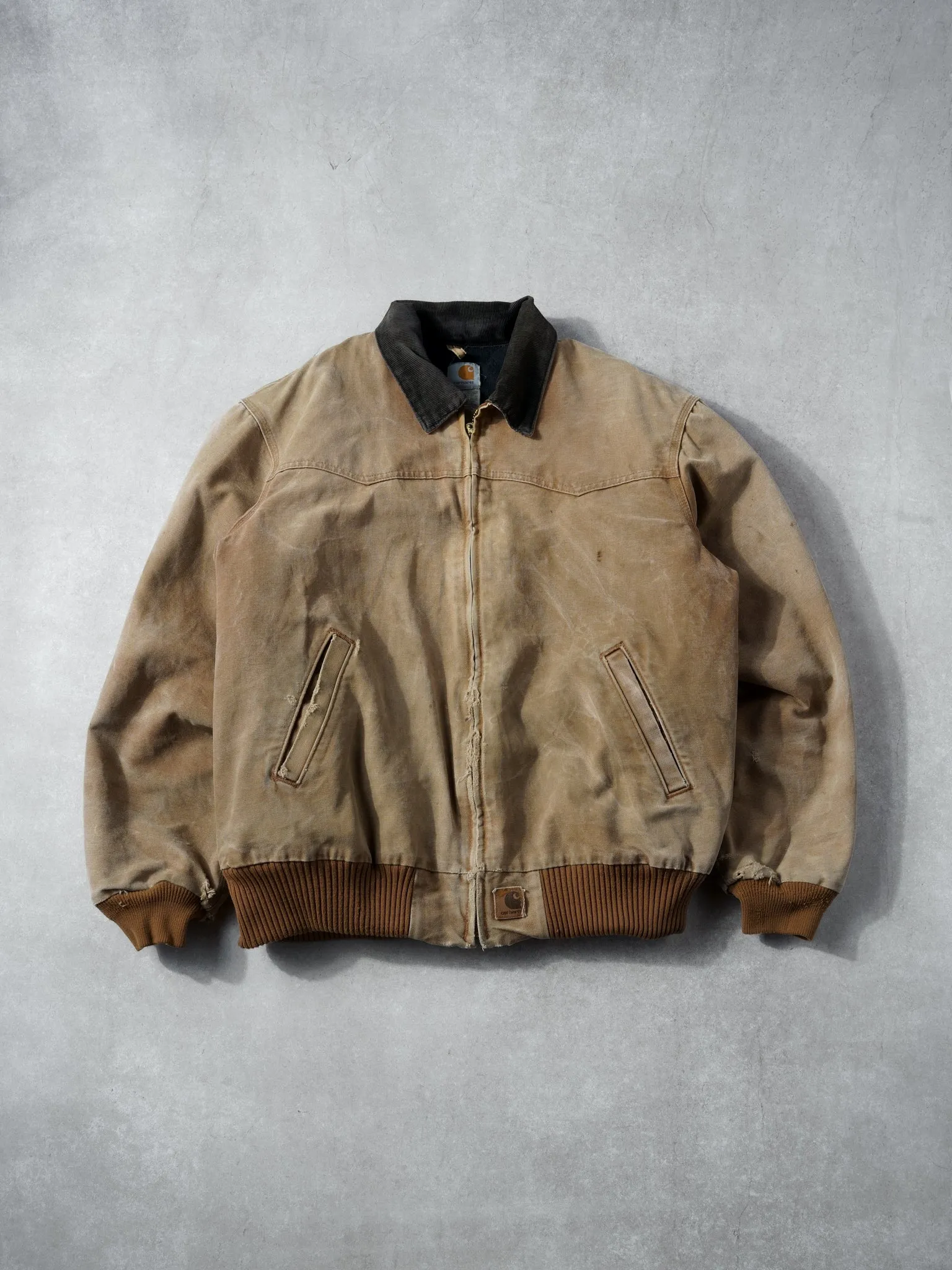 Vintage 90s Khaki Carhartt Sante Fe Workwear Jacket (XL) sold by Rebalance Vintage