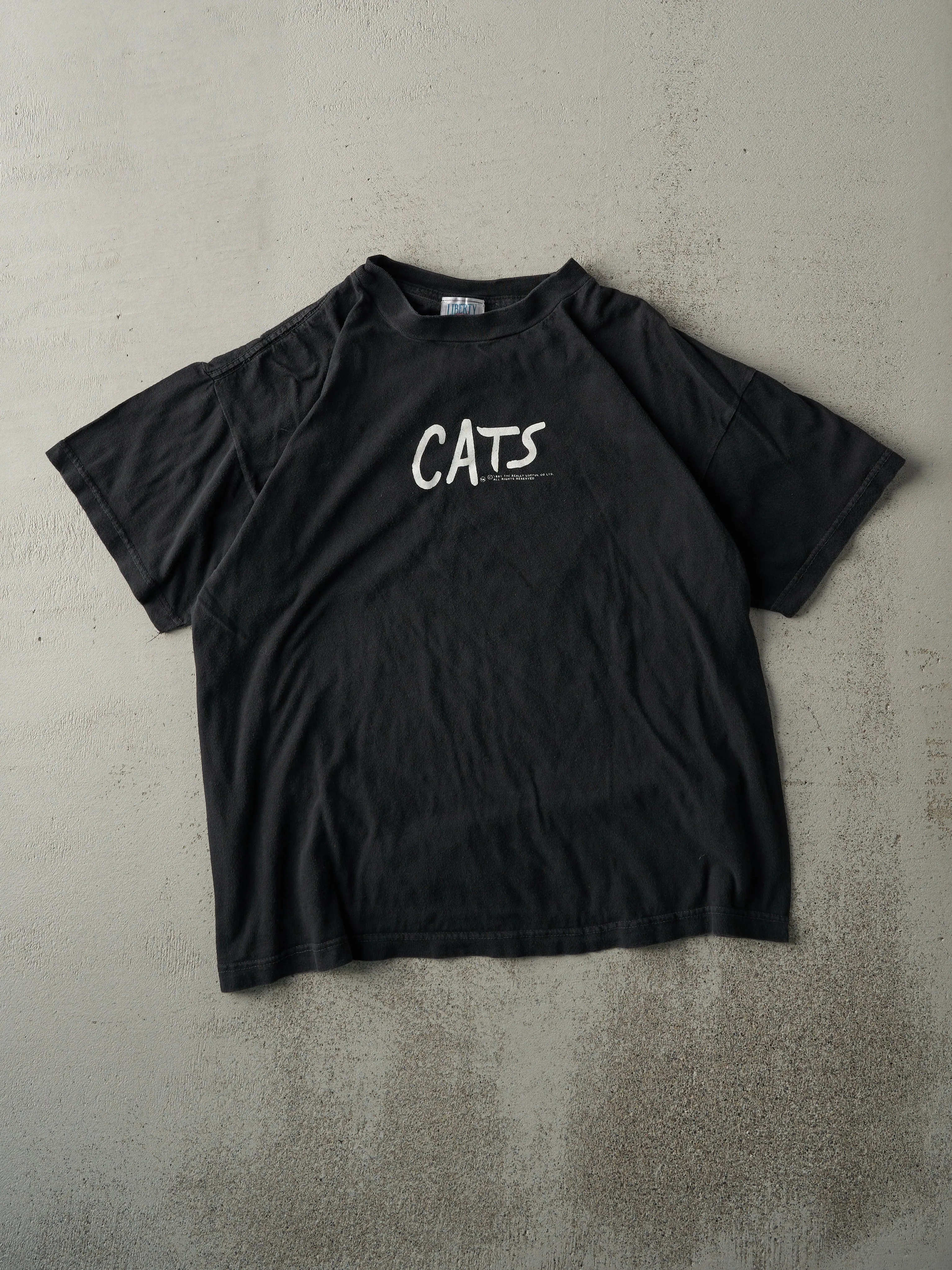 Vintage 81' Faded Black Cats the Musical Tee (M) sold by Rebalance Vintage