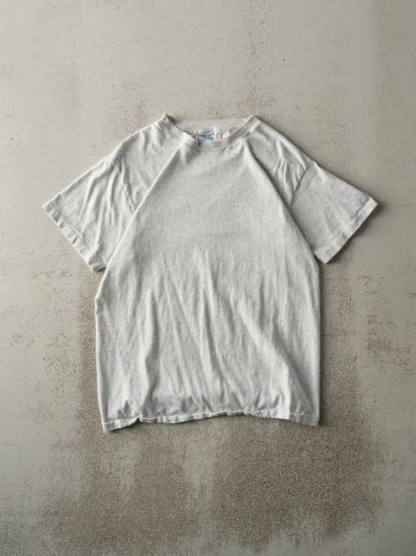 Vintage 90s Heather Grey Blank Single Stitch Tee (S) sold by Rebalance Vintage