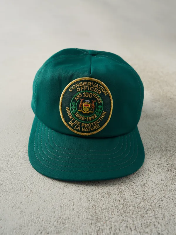 Vintage 92' Green Conservation Officer Snapback Hat sold by Rebalance Vintage