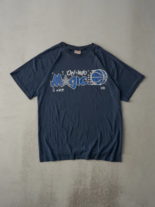 Vintage 90s Navy Blue Orlando Magic Basketball Tee (M) sold by Rebalance Vintage