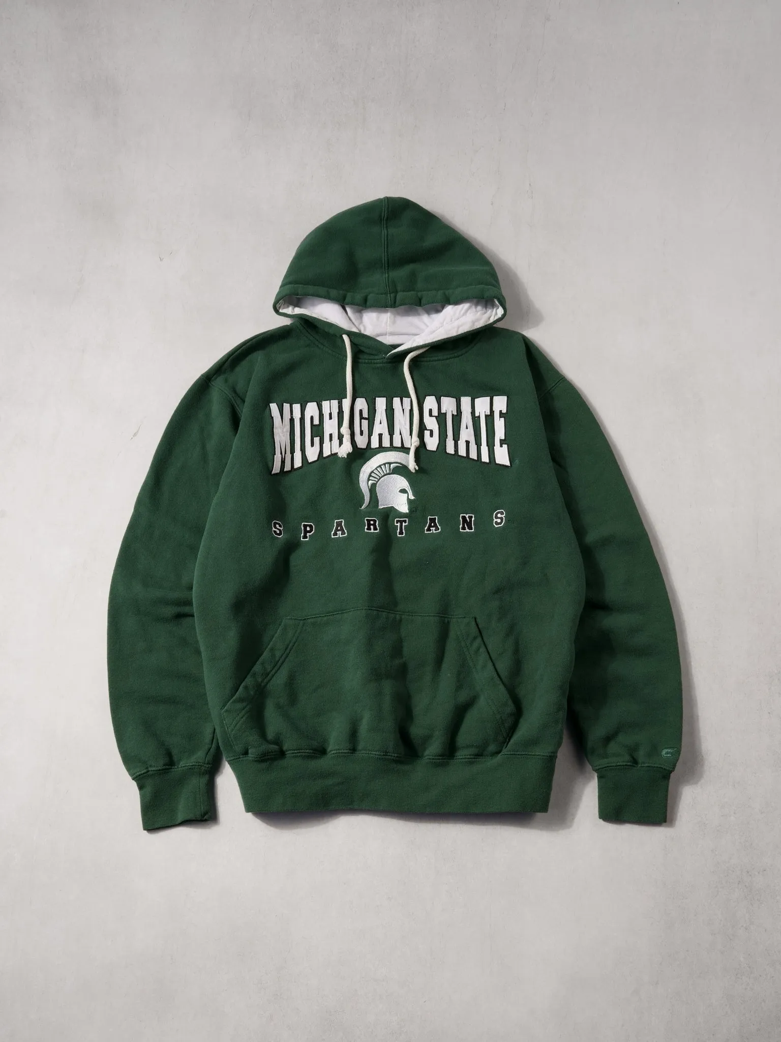 Vintage 90s Pine Green Michigan State Spartans Hoodie (S/M) sold by Rebalance Vintage