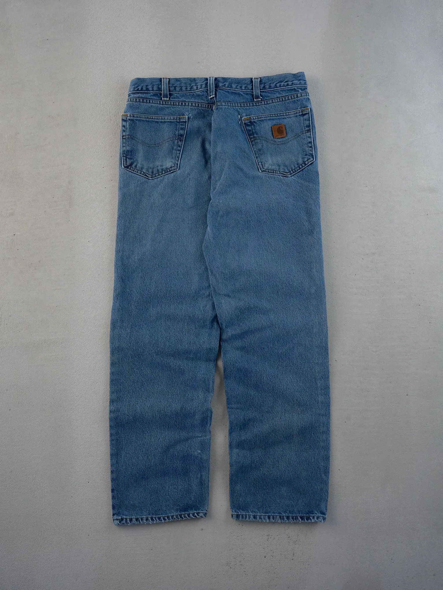Vintage 90s Mid wash Blue Carhartt Denim Jeans (34x31) sold by Rebalance Vintage product image thumbnail 2