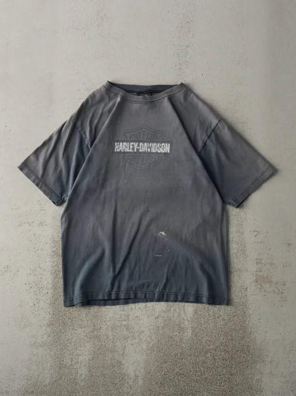 Vintage Y2K Sun Faded Navy Harley Davidson Tee (M) sold by Rebalance Vintage