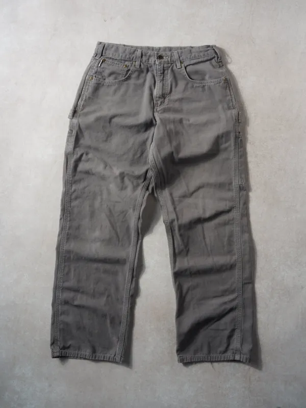 Vintage 90s Washed Grey Carhartt Carpenter Pants (32x29) sold by Rebalance Vintage