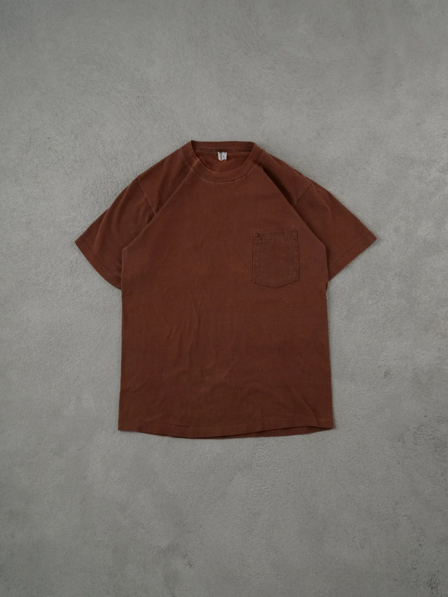 Vintage 90s Brown JC Penny Blank Tee (S) sold by Rebalance Vintage