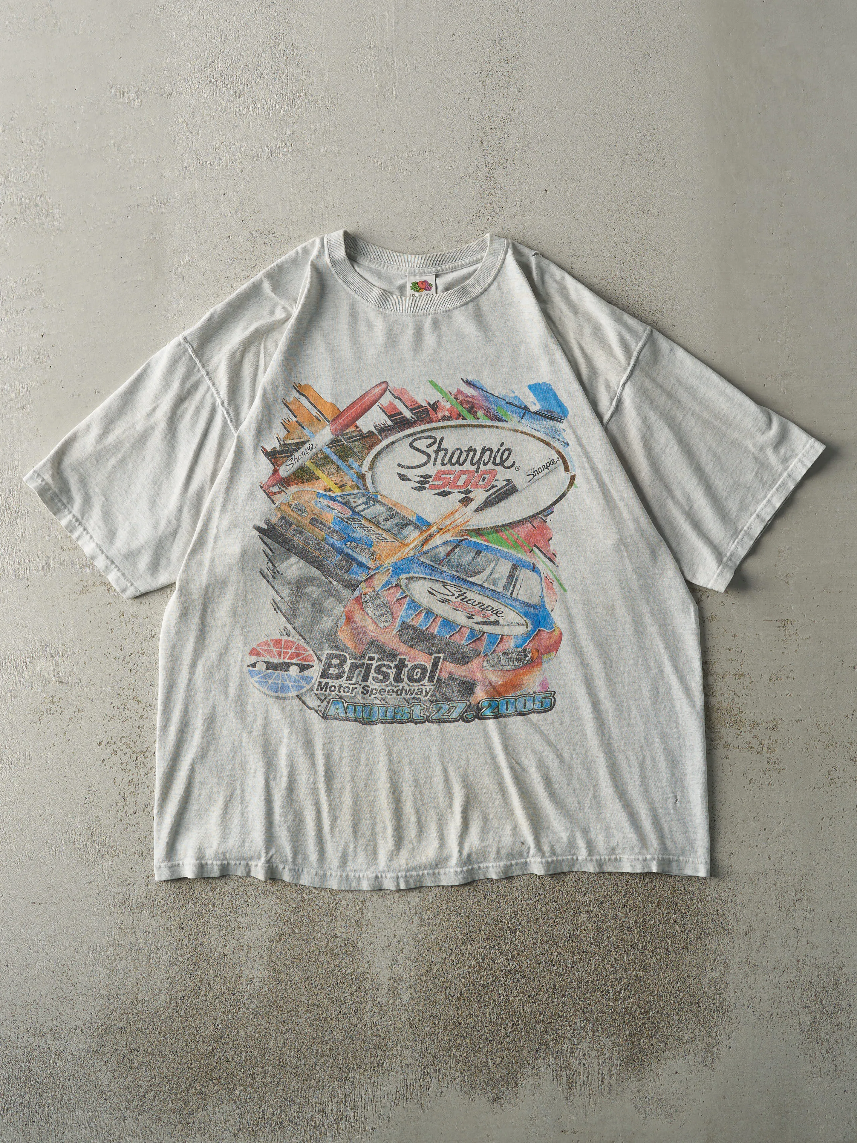 Vintage 05' Heather Grey Sharpie 500 Racing Tee (L/XL) sold by Rebalance Vintage