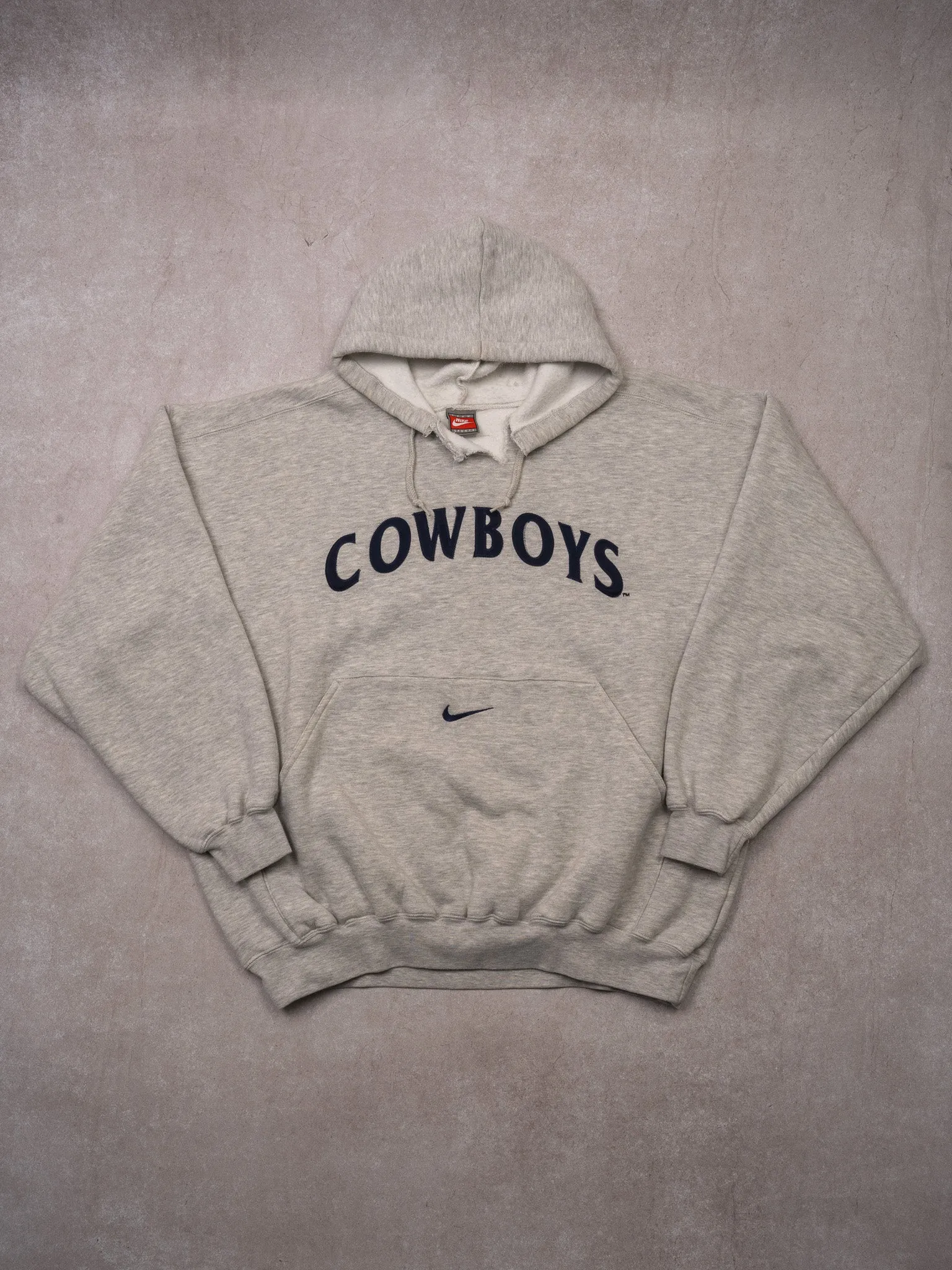 Vintage Y2K Grey Nike x Cowboys Hoodie (L/XL) sold by Rebalance Vintage