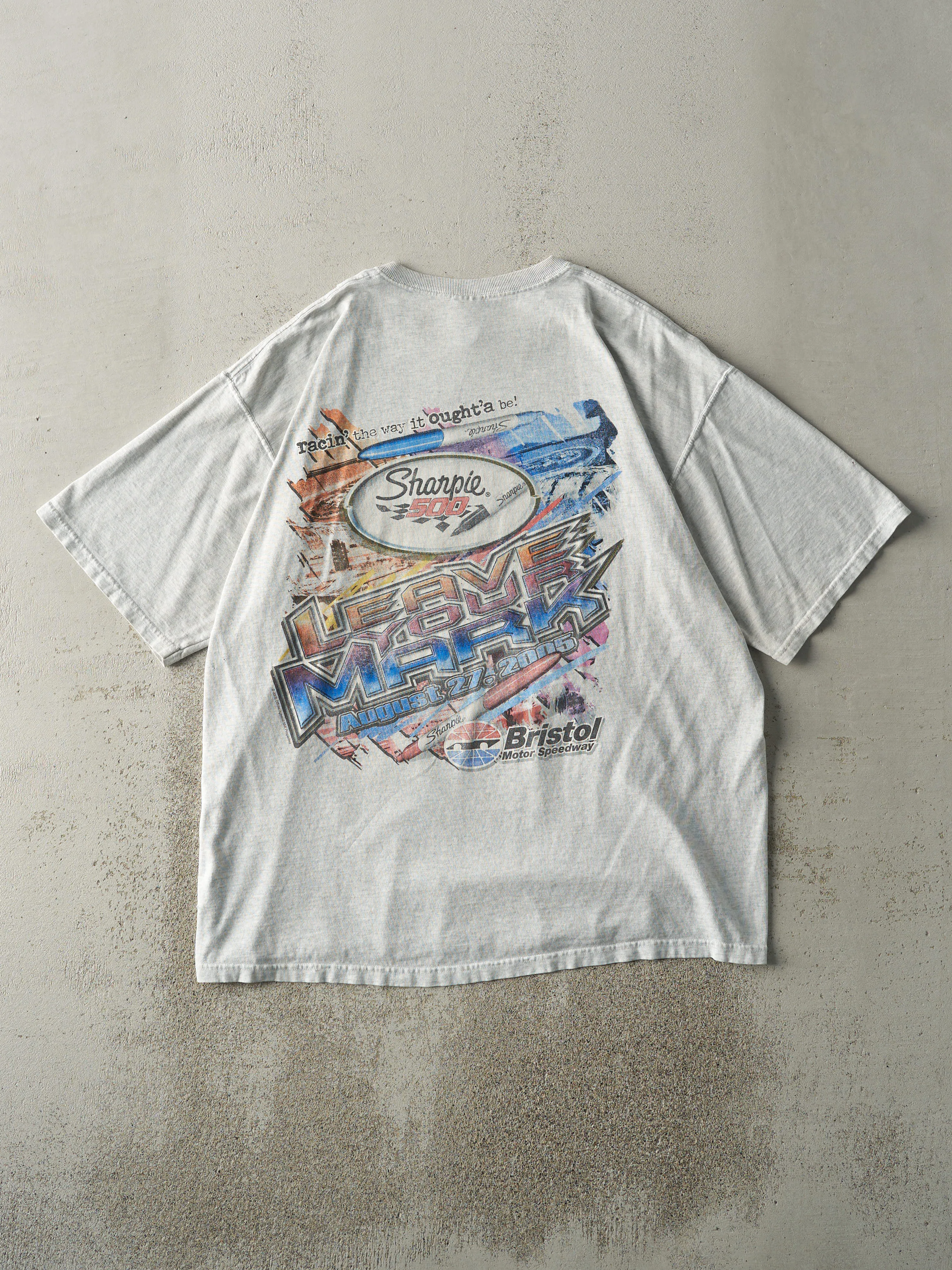 Vintage 05' Heather Grey Sharpie 500 Racing Tee (L/XL) sold by Rebalance Vintage product image thumbnail 2