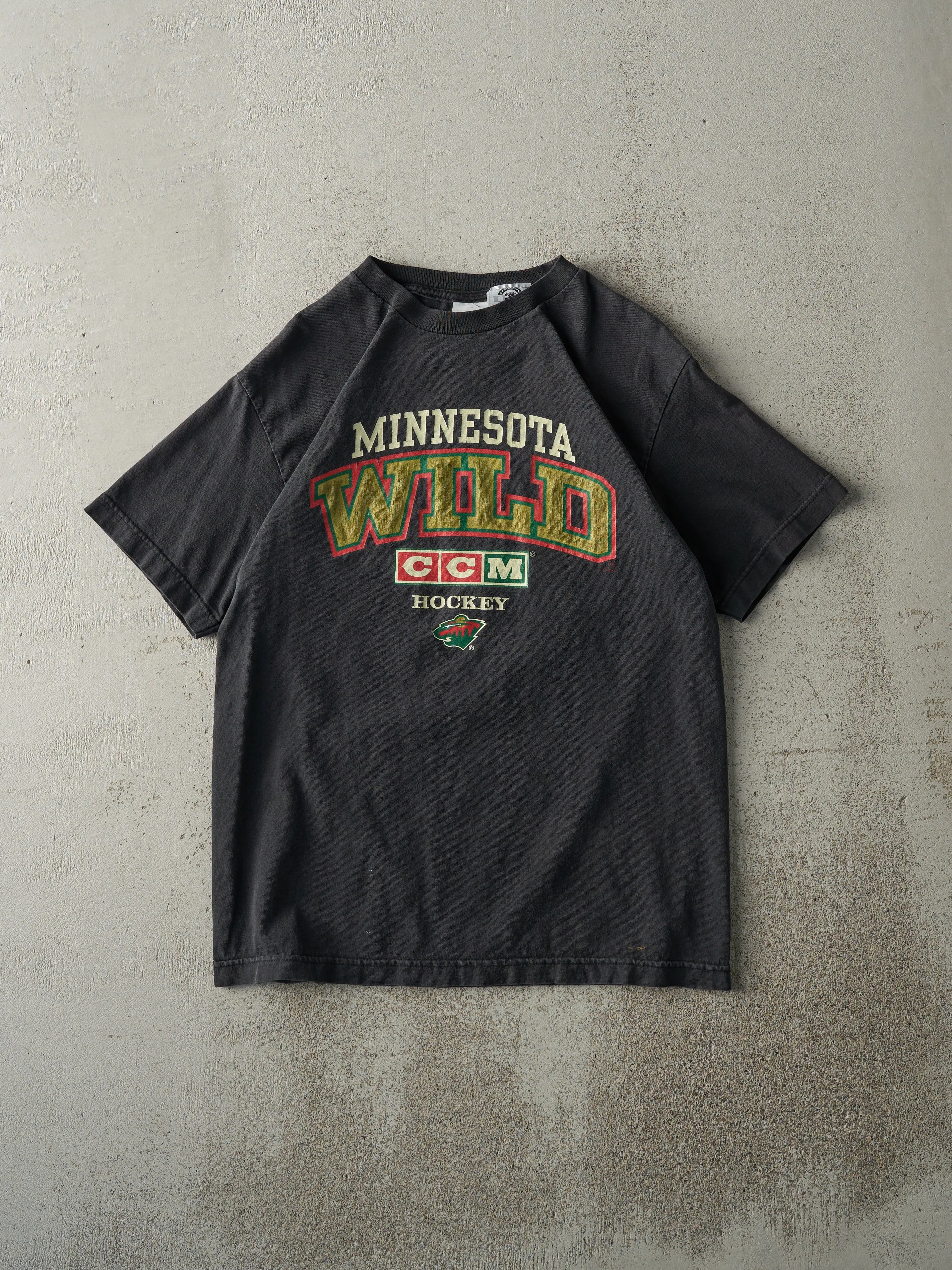 Vintage 90s Black Minnesota Wild Tee (S) sold by Rebalance Vintage