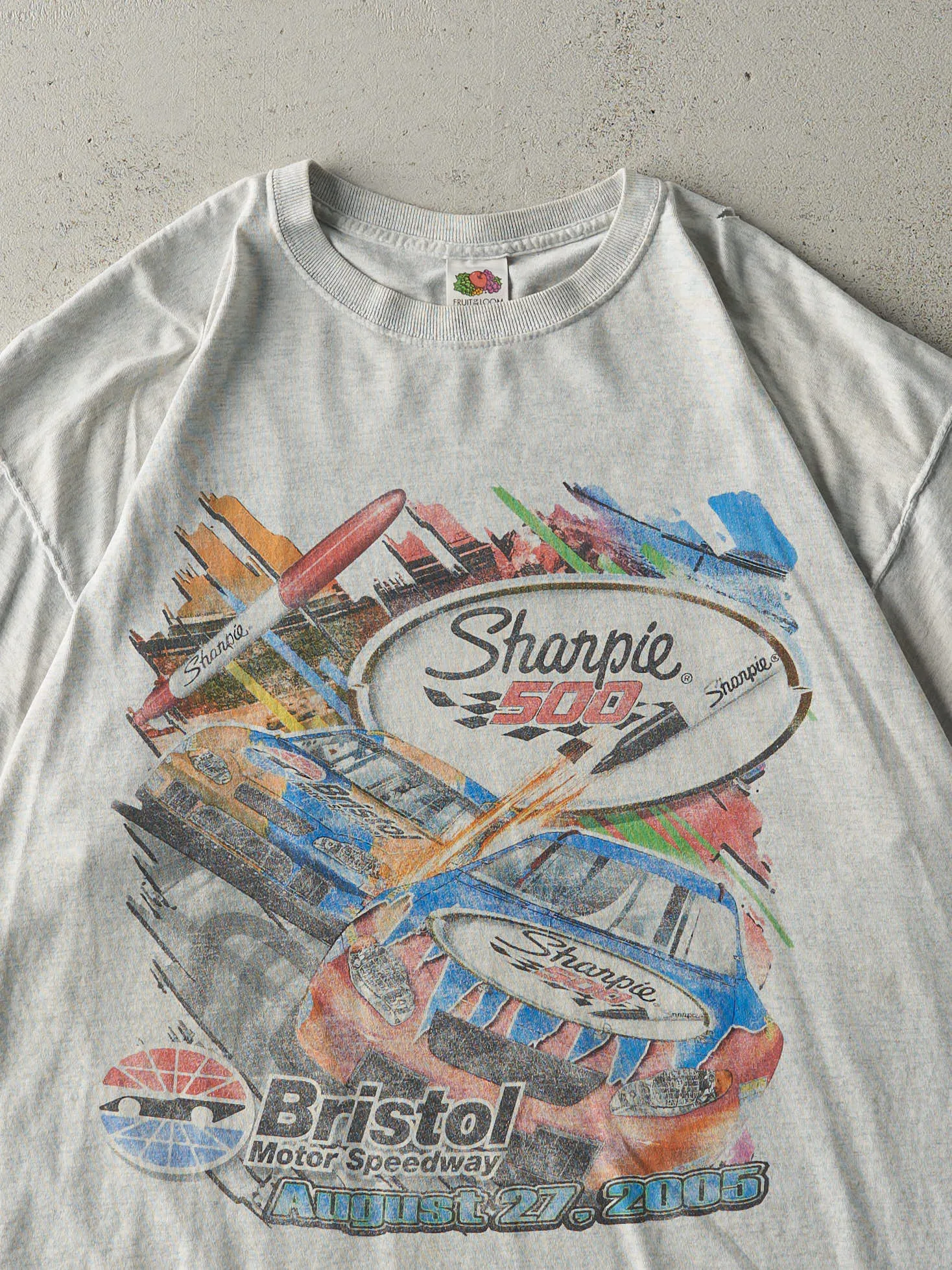 Vintage 05' Heather Grey Sharpie 500 Racing Tee (L/XL) sold by Rebalance Vintage product image thumbnail 3