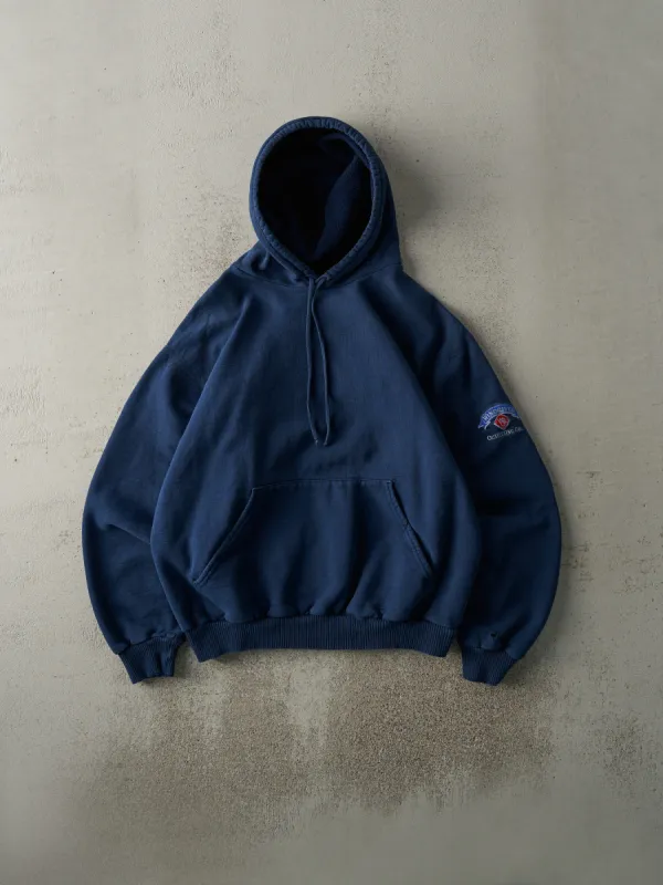 Vintage 90s Navy Blue Embroidered Wind River Hoodie (S/M) sold by Rebalance Vintage