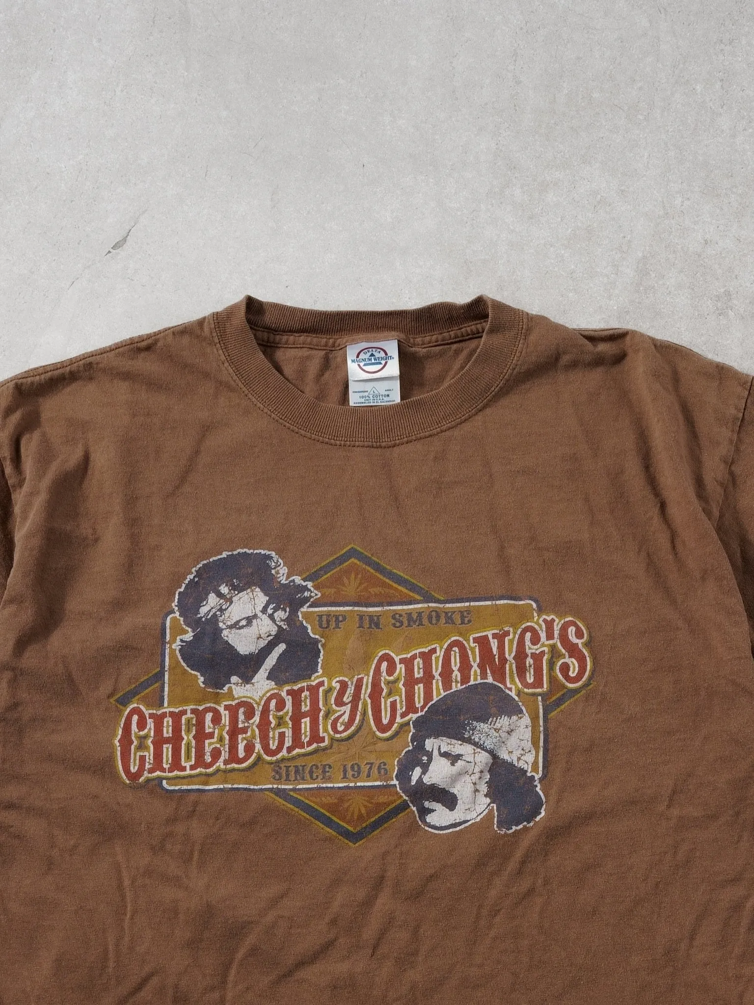 Vintage Y2k Brown Up In Smoke Cheechy Chong's Graphic Tee (M) sold by Rebalance Vintage product image thumbnail 2