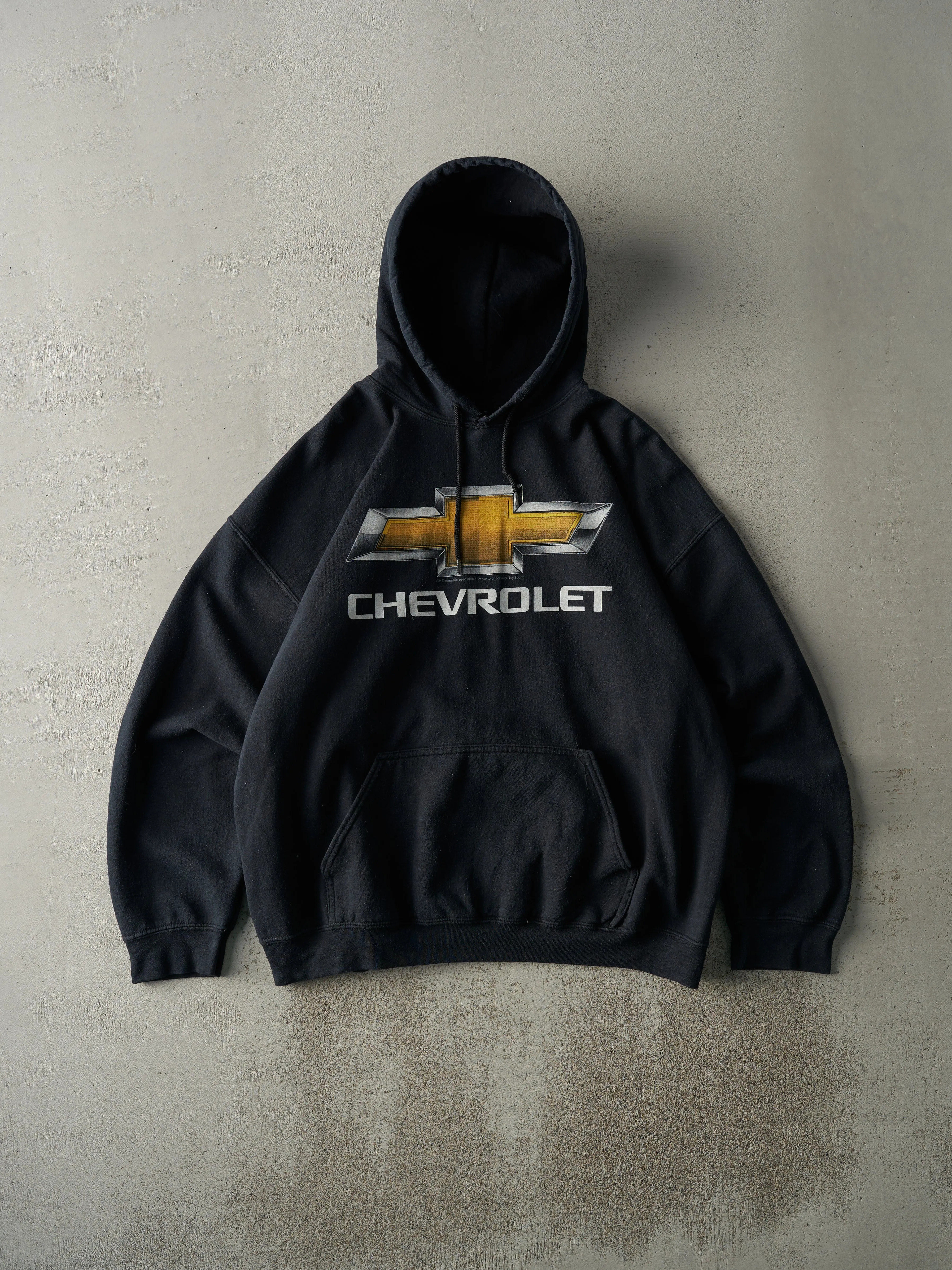 Vintage Y2K Black Chevrolet Boxy Hoodie (L) sold by Rebalance Vintage