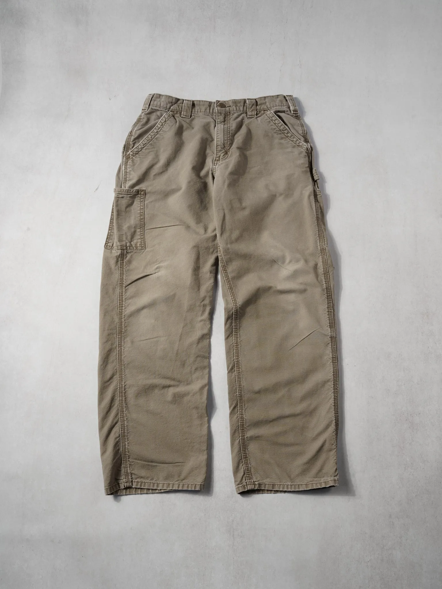 Vintage 90s Washed Brown Carhartt Carpenter Pants (32x29) sold by Rebalance Vintage