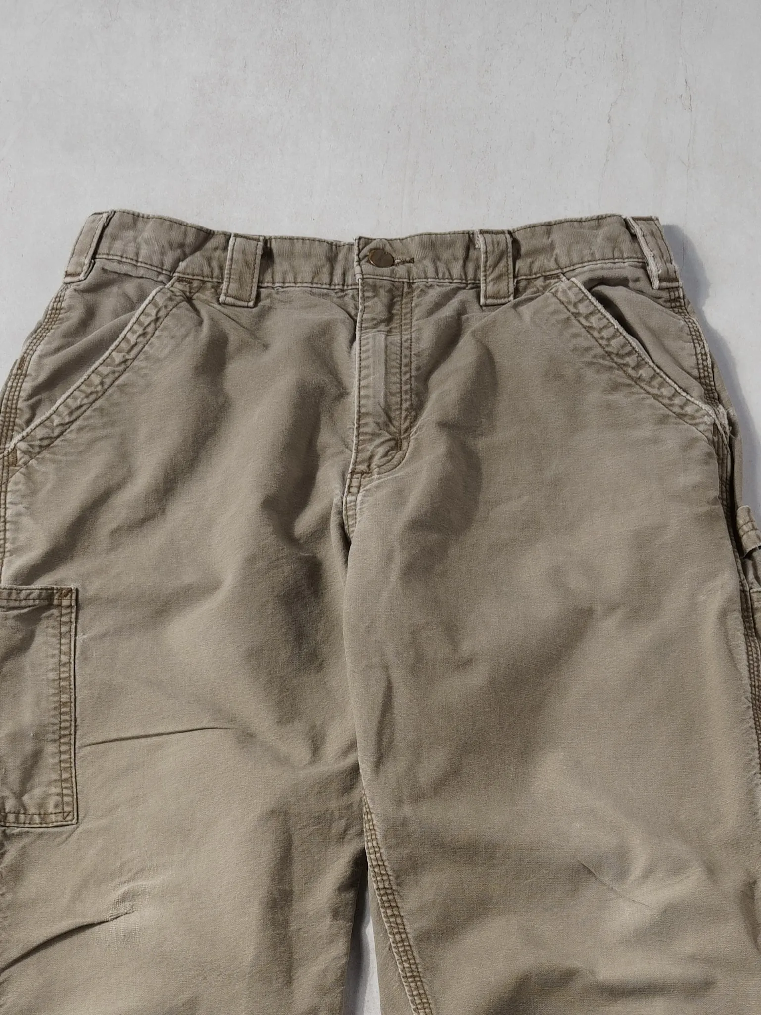 Vintage 90s Washed Brown Carhartt Carpenter Pants (32x29) sold by Rebalance Vintage product image thumbnail 3