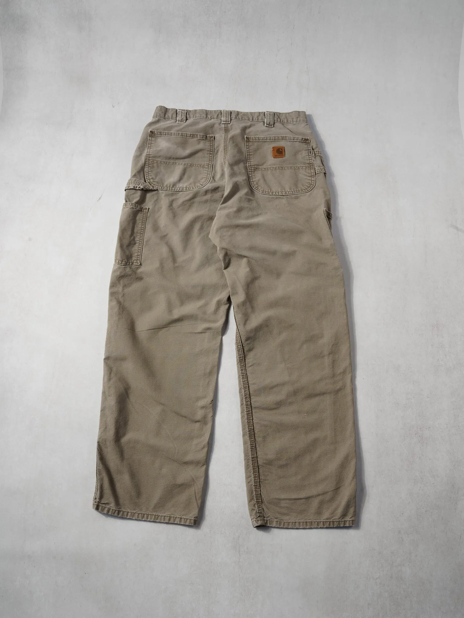 Vintage 90s Washed Brown Carhartt Carpenter Pants (32x29) sold by Rebalance Vintage product image thumbnail 2