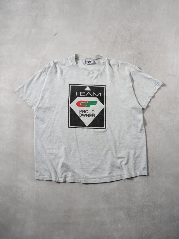 Vintage 90s Grey Team CF Tee (L) sold by Rebalance Vintage