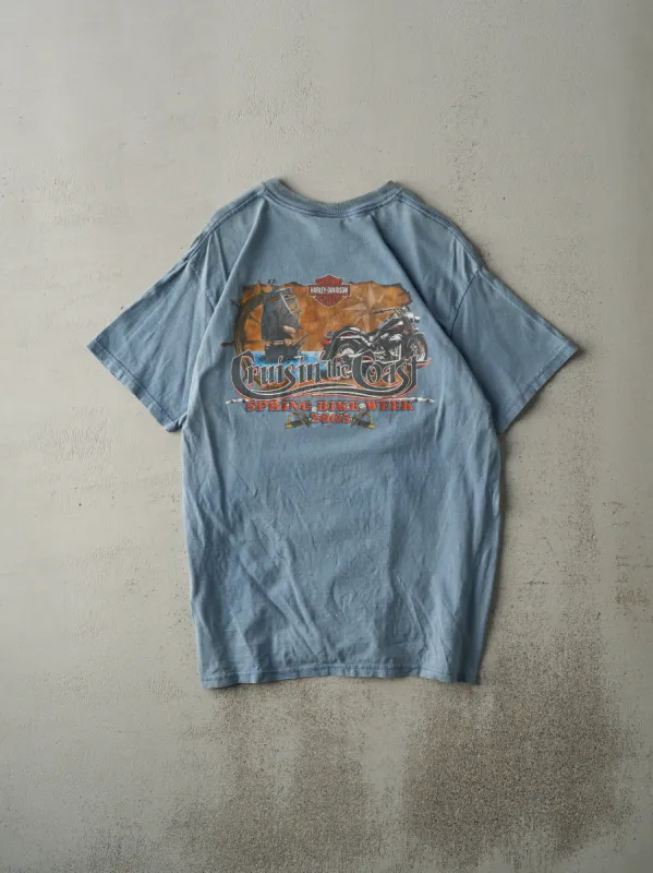Vintage 05' Slate Blue Myrtle Beach Bike Week Harley Davidson Tee (M) sold by Rebalance Vintage