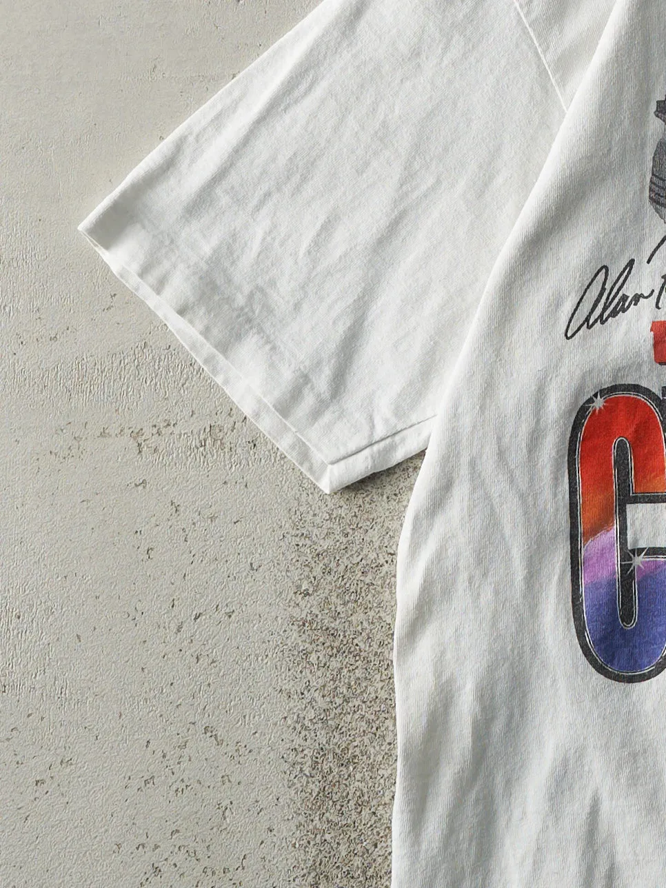 Vintage 92' White Winston Cup Series Champion Alan Kulwicki Single Stitch Racing Tee (S/M) sold by Rebalance Vintage product image thumbnail 3