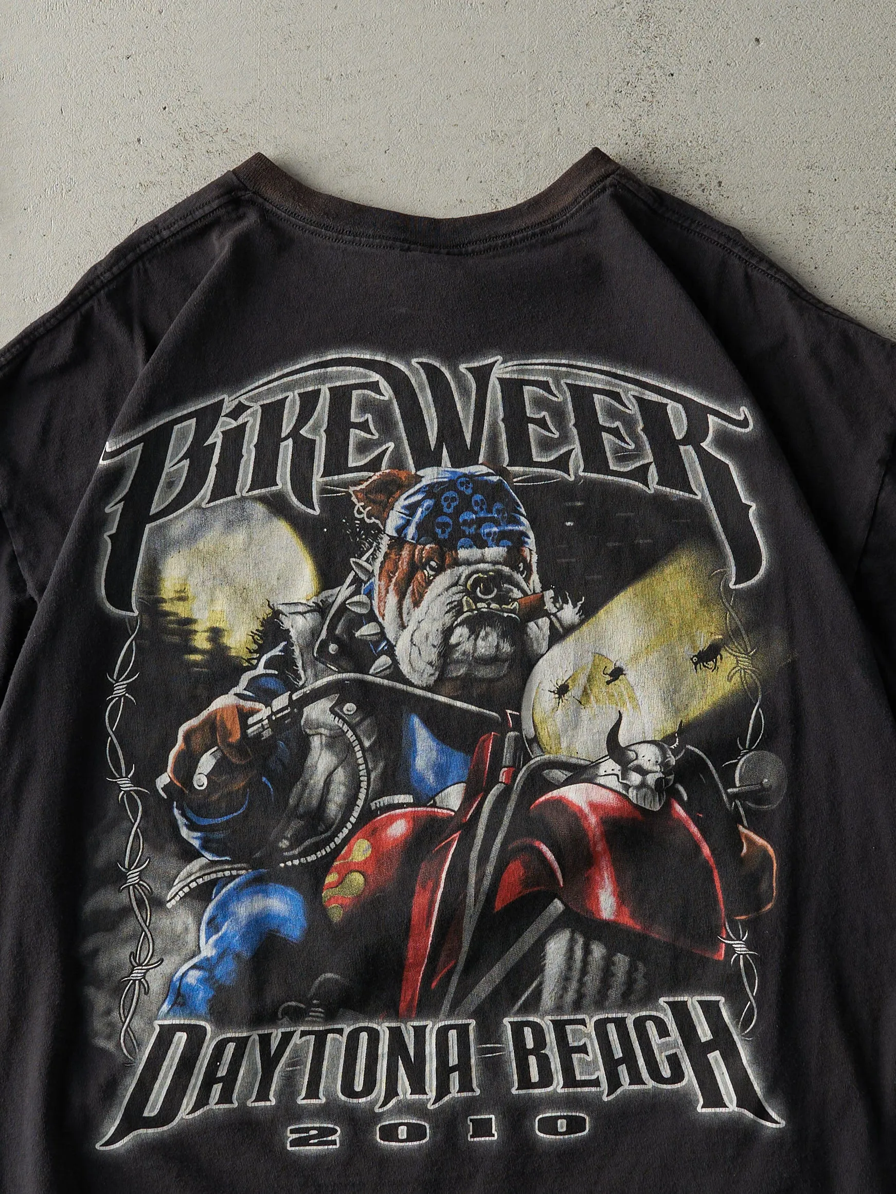 10' Black Daytona Beach Bike Week Boxy Tee (L) sold by Rebalance Vintage product image thumbnail 4