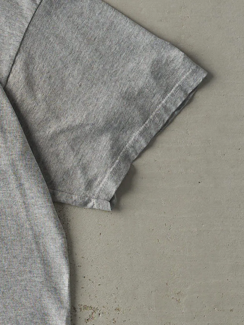 Vintage 90s Grey Embroidered University of Missouri Tigers Tee (XL) sold by Rebalance Vintage product image thumbnail 3