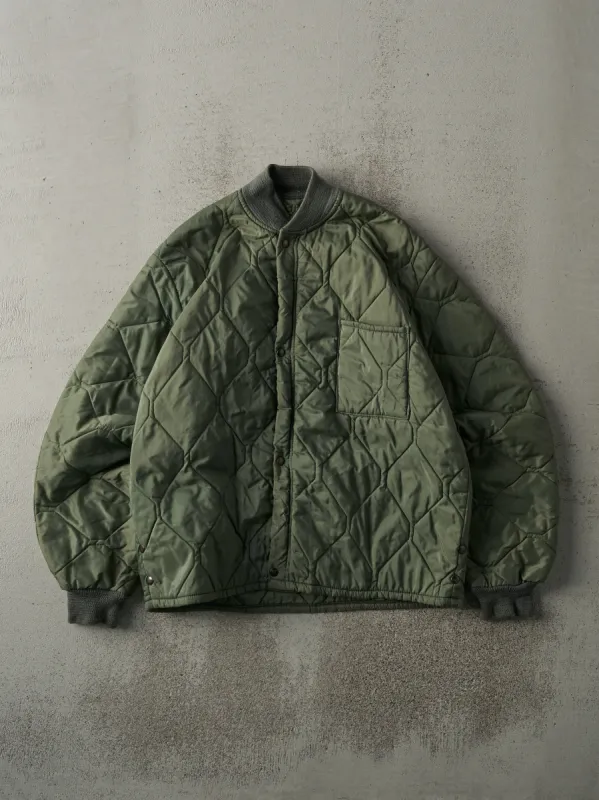 Vintage 90s Green Quilted CWU-9 Flight Liner Jacket (M) sold by Rebalance Vintage