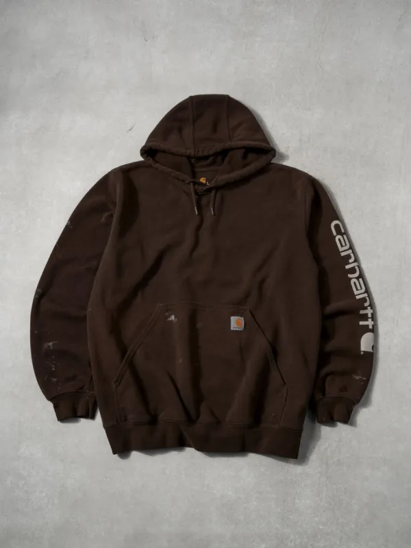 Vintage Y2K Brown Original Fit Carhartt Blank Hoodie (XL) sold by Rebalance Vintage