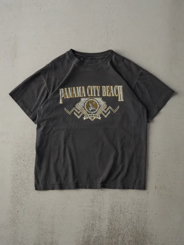 Vintage 90s Black Panama City Beach Single Stitch Tee (S) sold by Rebalance Vintage
