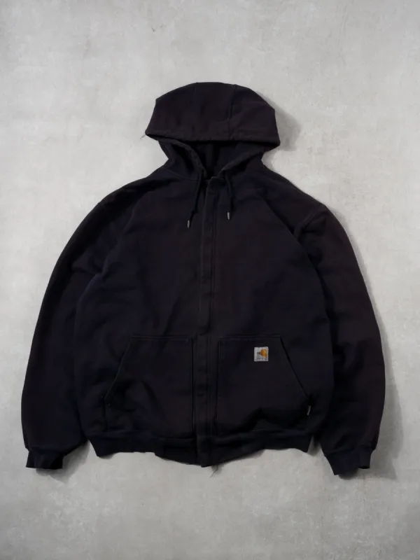 Vintage 90s Washed Blue Heavy Weight Fire Resistant Zip Up (L) sold by Rebalance Vintage