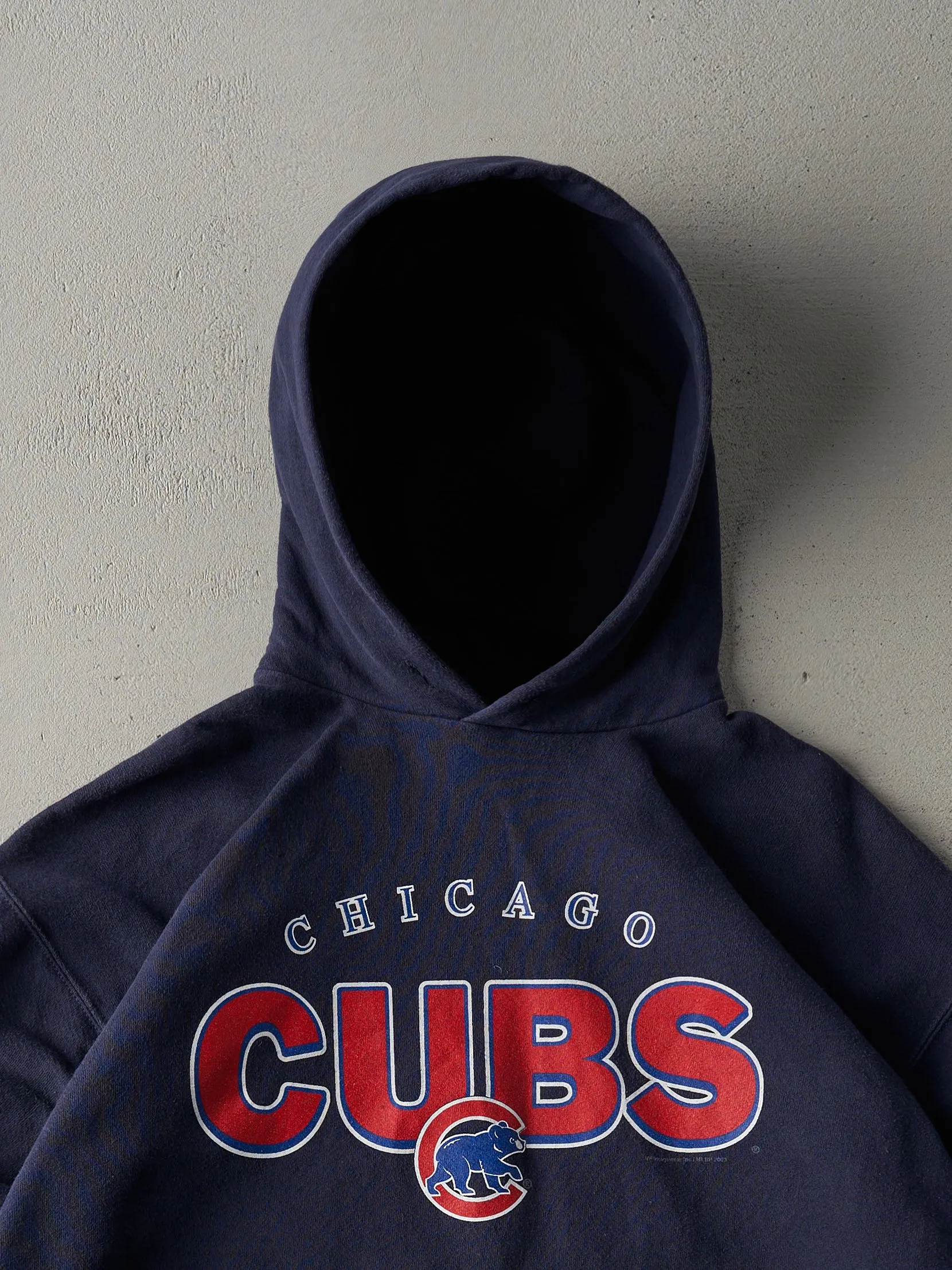 Vintage 03' Navy Blue Chicago Cubs Hoodie (L) sold by Rebalance Vintage product image thumbnail 2