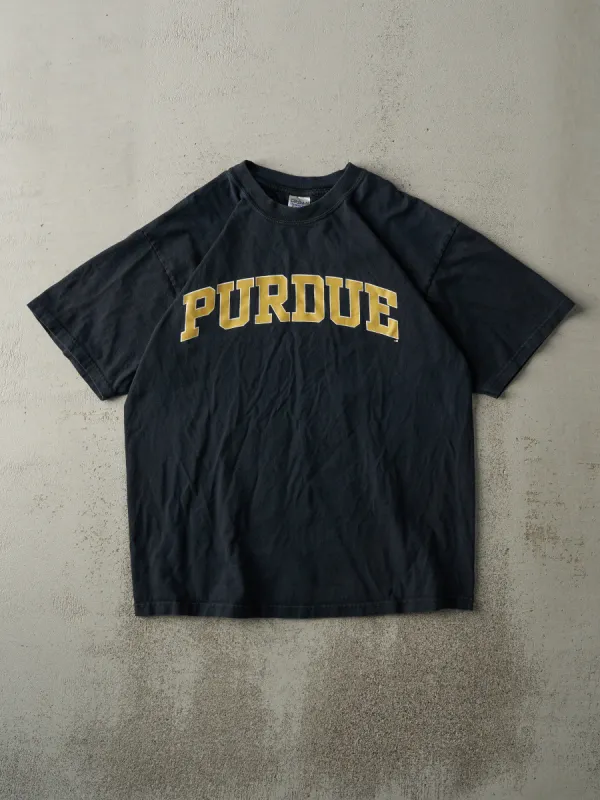 Vintage Y2K Black Purdue University Tee (M) sold by Rebalance Vintage
